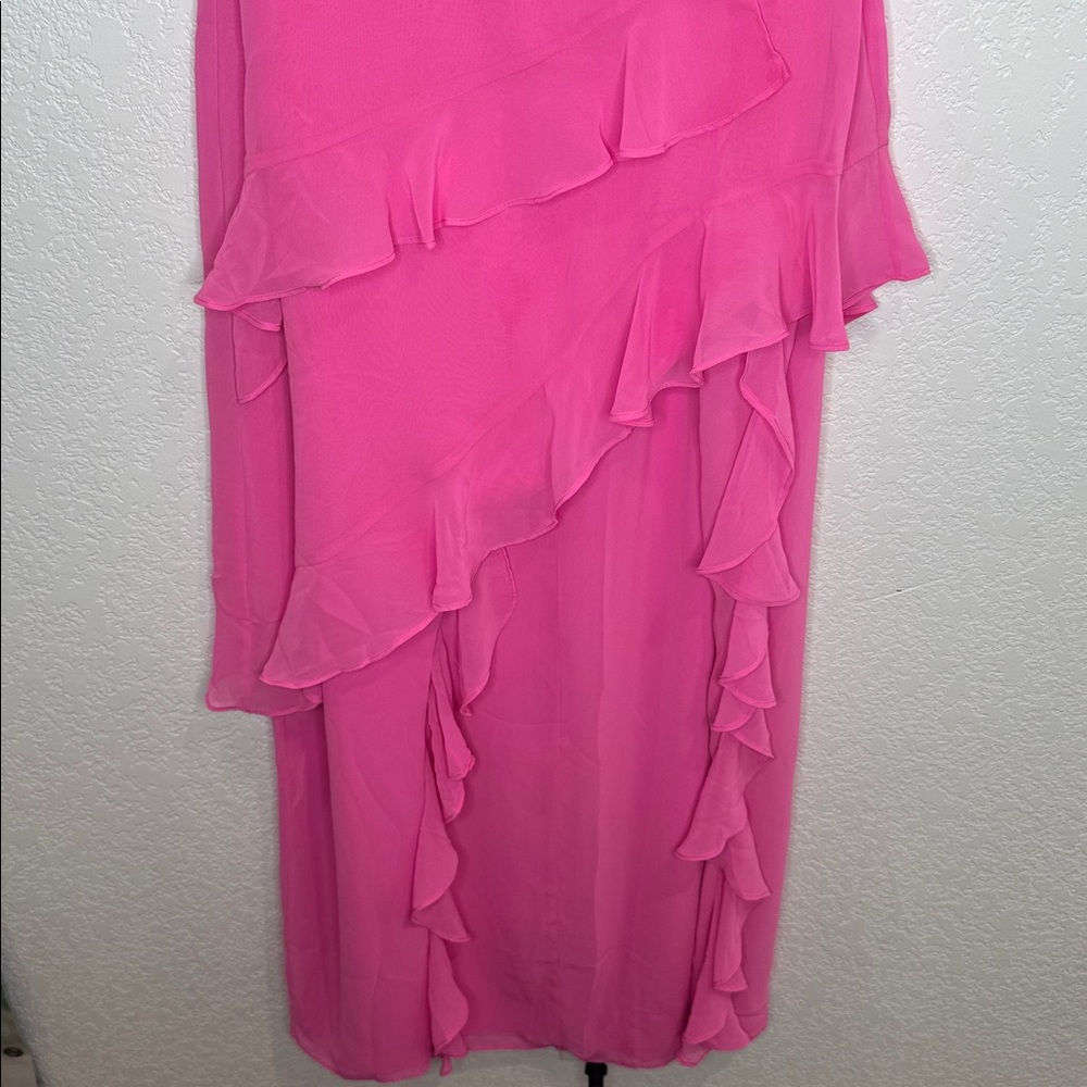 NWT Amanda Uprichard Magnolia Silk Maxi Dress in Aster Medium Revolve - Picture 4 of 14